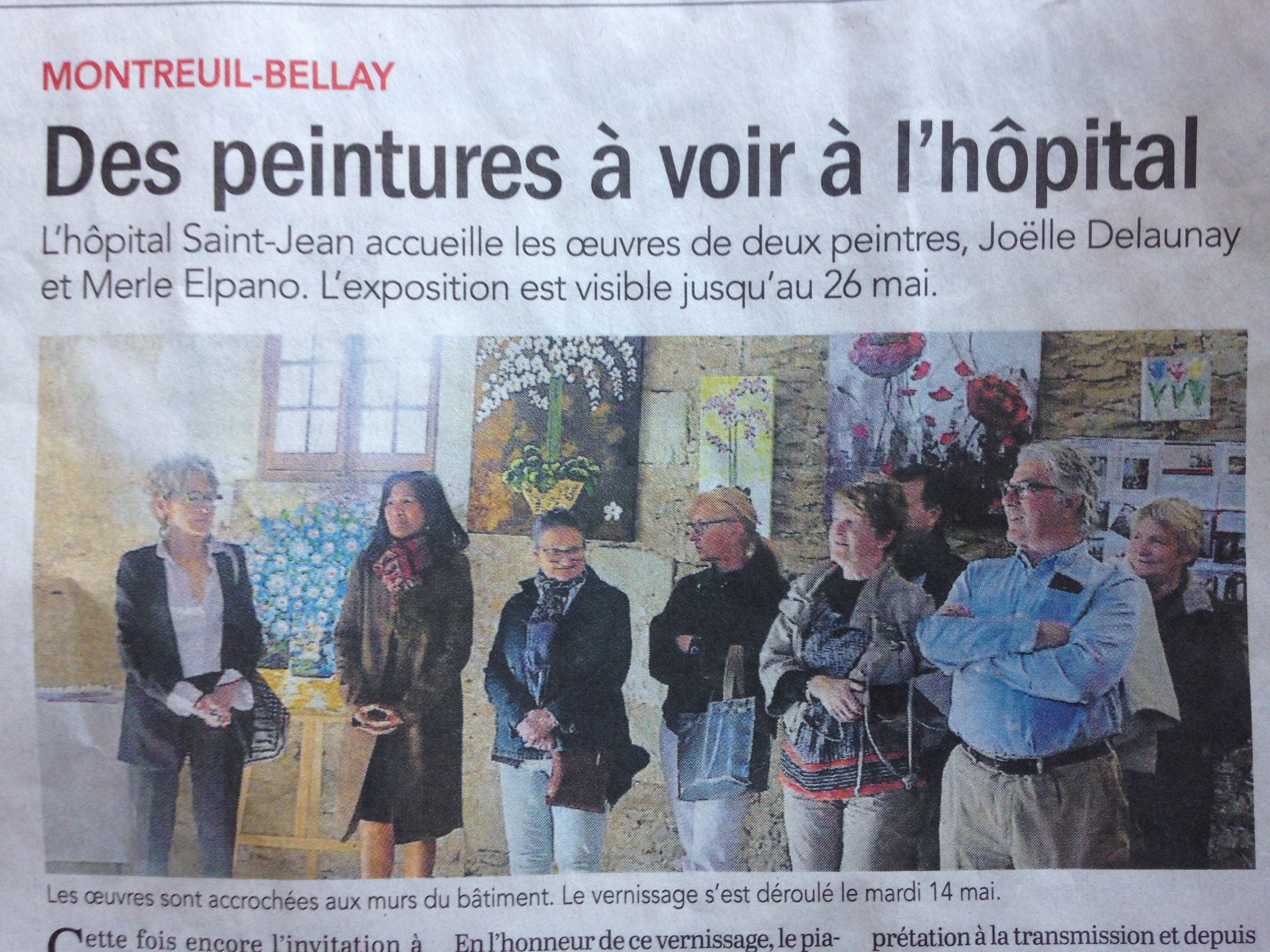 Vernissage le 14 Mai 2019, Hopital Saint Jean