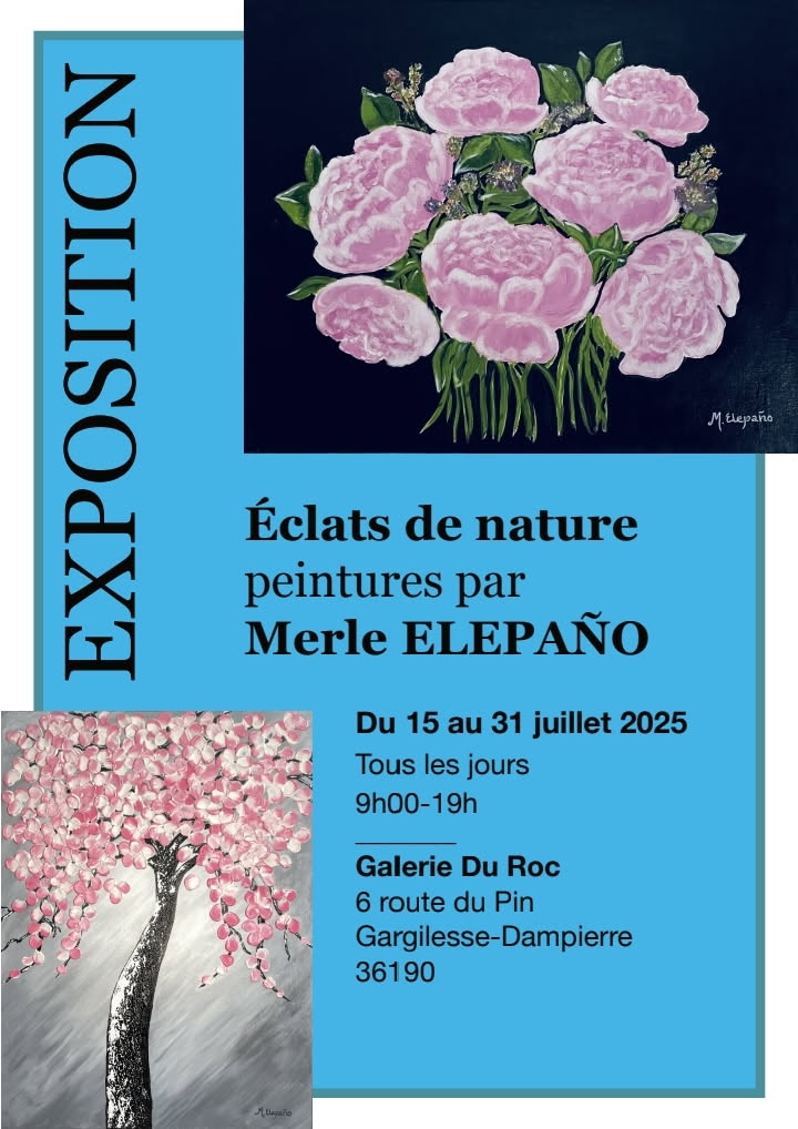 Expo peinture Artdeco par Merle ELEPANO à Gargilesse-dampierre(36)