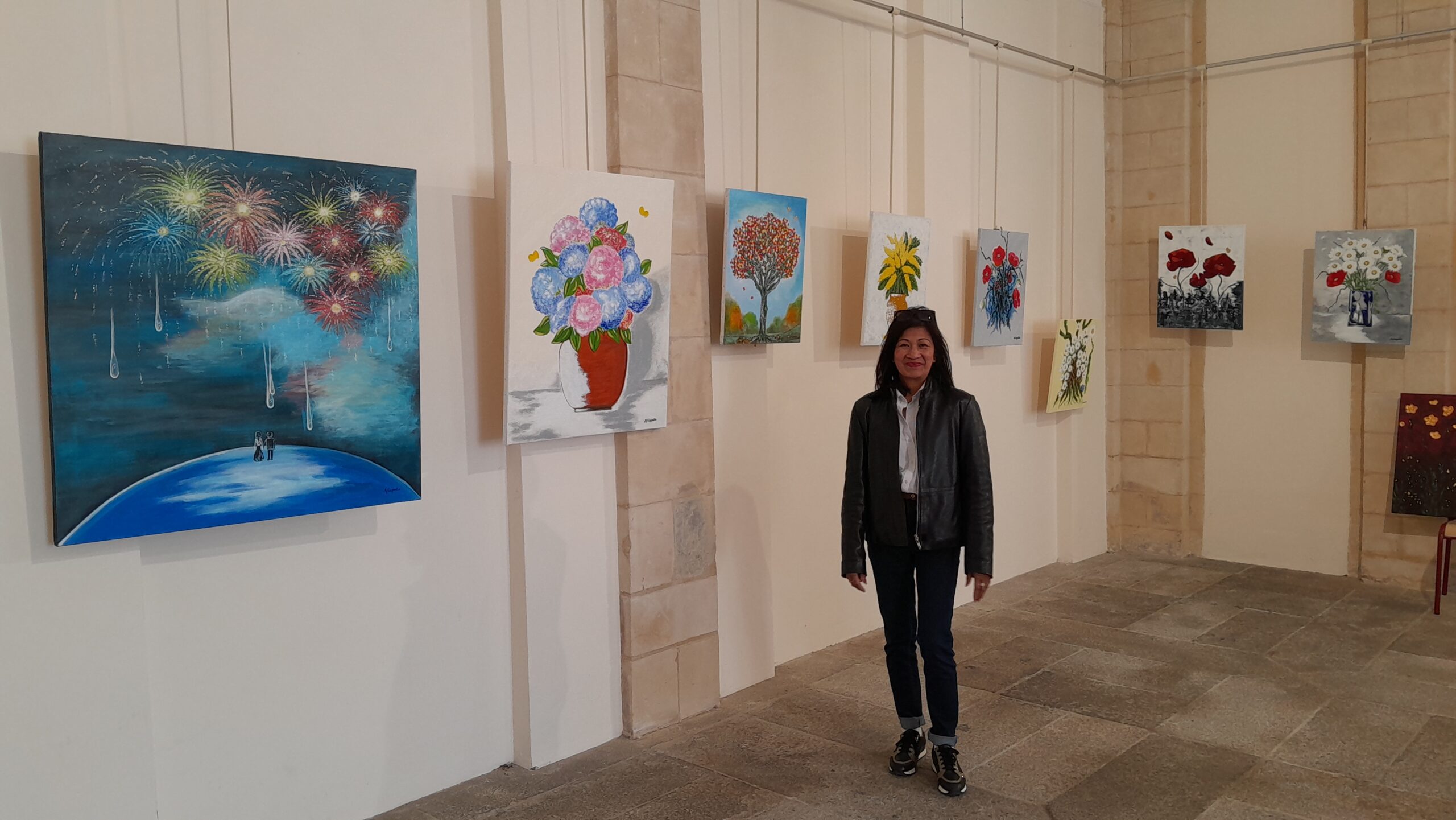 Exposition peinture solo,par Merle ELEPANO du 29 avril au 11 Mai, 2026, Château- neuf, Salle des pas perdus, Laval (53)Avec 688 visiteurs. Merci à tous.